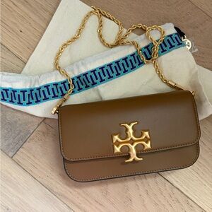 Tory Burch Eleanor phone crossbody Moose gold chain